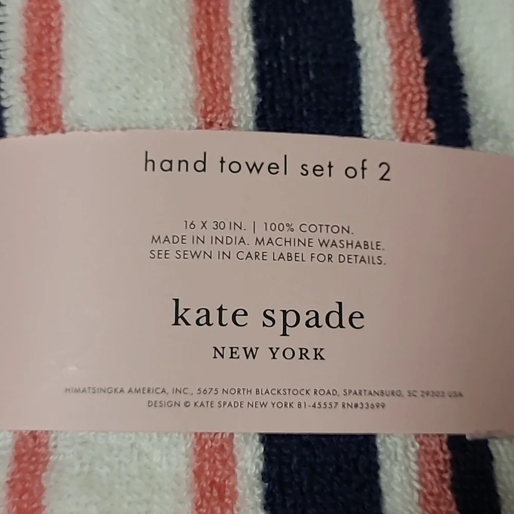 Kate Spade Stripes Bath Towel Set